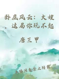 卧底风云：大嫂，这局你玩不起