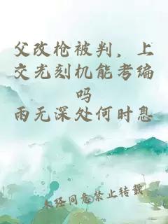 父改枪被判，上交光刻机能考编吗