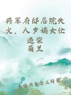 将军府邸后院失火，八岁嫡女忙递柴
